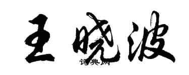 胡問遂王曉波行書個性簽名怎么寫