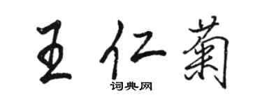 駱恆光王仁菊行書個性簽名怎么寫