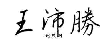 王正良王沛勝行書個性簽名怎么寫