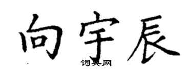 丁謙向宇辰楷書個性簽名怎么寫
