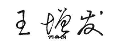 駱恆光王增發草書個性簽名怎么寫