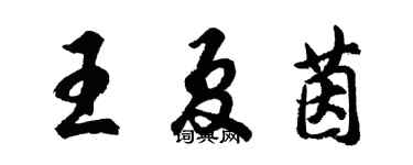 胡問遂王夏茵行書個性簽名怎么寫