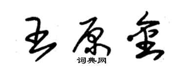 朱錫榮王原金草書個性簽名怎么寫