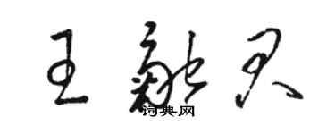 駱恆光王融君草書個性簽名怎么寫