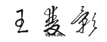 駱恆光王雙影草書個性簽名怎么寫