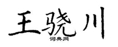 丁謙王驍川楷書個性簽名怎么寫