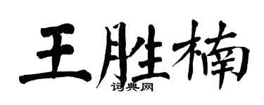 翁闓運王勝楠楷書個性簽名怎么寫