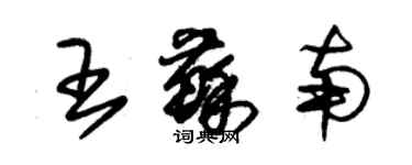 朱錫榮王蘇南草書個性簽名怎么寫