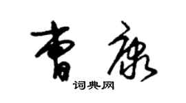 朱錫榮曹康草書個性簽名怎么寫