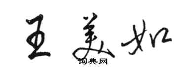 駱恆光王美如行書個性簽名怎么寫