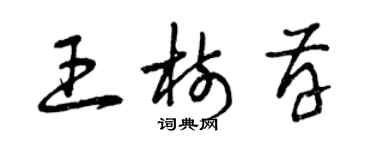 曾慶福王樹存草書個性簽名怎么寫
