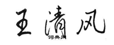 駱恆光王清風行書個性簽名怎么寫