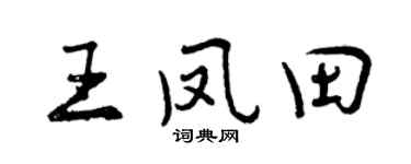 曾慶福王鳳田行書個性簽名怎么寫