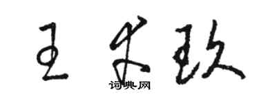 駱恆光王幸玖草書個性簽名怎么寫