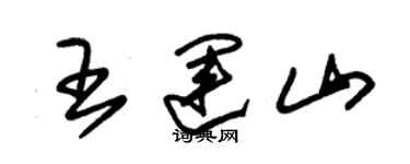 朱錫榮王運山草書個性簽名怎么寫