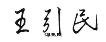 駱恆光王引民行書個性簽名怎么寫