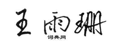 駱恆光王雨珊行書個性簽名怎么寫