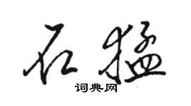 駱恆光石猛行書個性簽名怎么寫