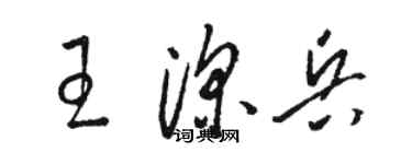 駱恆光王深兵草書個性簽名怎么寫