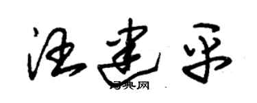 朱錫榮汪建平草書個性簽名怎么寫