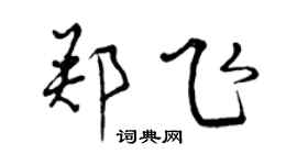 曾慶福鄭飛行書個性簽名怎么寫