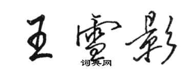 駱恆光王雪影行書個性簽名怎么寫