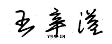 朱錫榮王辛溢草書個性簽名怎么寫