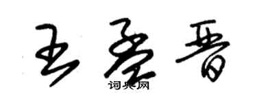 朱錫榮王孟晉草書個性簽名怎么寫