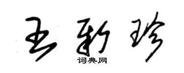 朱錫榮王新珍草書個性簽名怎么寫