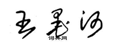 朱錫榮王墨河草書個性簽名怎么寫