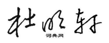 駱恆光杜明軒草書個性簽名怎么寫