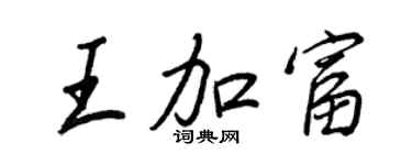 王正良王加富行書個性簽名怎么寫
