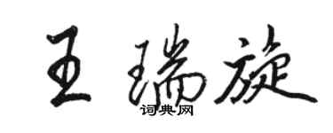 駱恆光王瑞旋行書個性簽名怎么寫