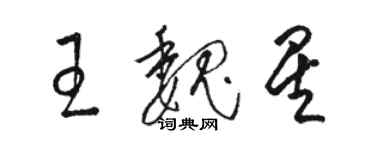 駱恆光王魏星草書個性簽名怎么寫