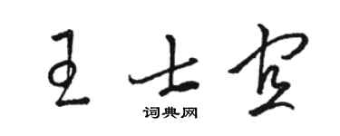 駱恆光王士宜草書個性簽名怎么寫