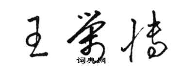 駱恆光王榮博草書個性簽名怎么寫