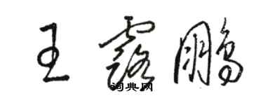 駱恆光王露鵬草書個性簽名怎么寫