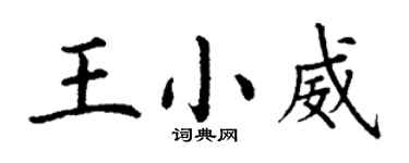 丁謙王小威楷書個性簽名怎么寫