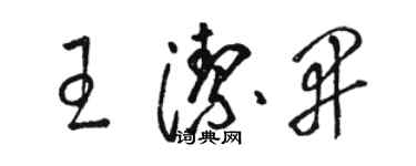 駱恆光王潔開草書個性簽名怎么寫