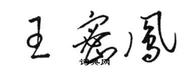 駱恆光王密鳳草書個性簽名怎么寫