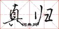 駱恆光真歸行書怎么寫