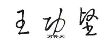 駱恆光王功堅草書個性簽名怎么寫