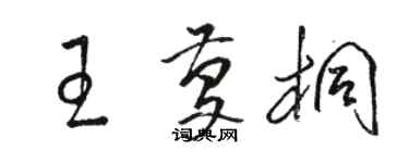 駱恆光王慶桐草書個性簽名怎么寫