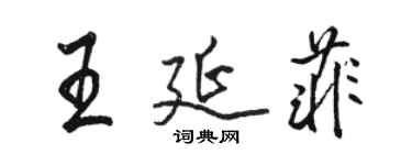 駱恆光王延菲行書個性簽名怎么寫