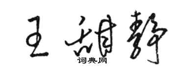 駱恆光王甜靜草書個性簽名怎么寫