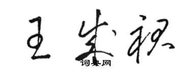 駱恆光王成裙草書個性簽名怎么寫