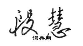 駱恆光段慧行書個性簽名怎么寫