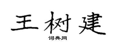 袁強王樹建楷書個性簽名怎么寫