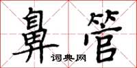 周炳元鼻管楷書怎么寫