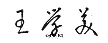 駱恆光王學美草書個性簽名怎么寫